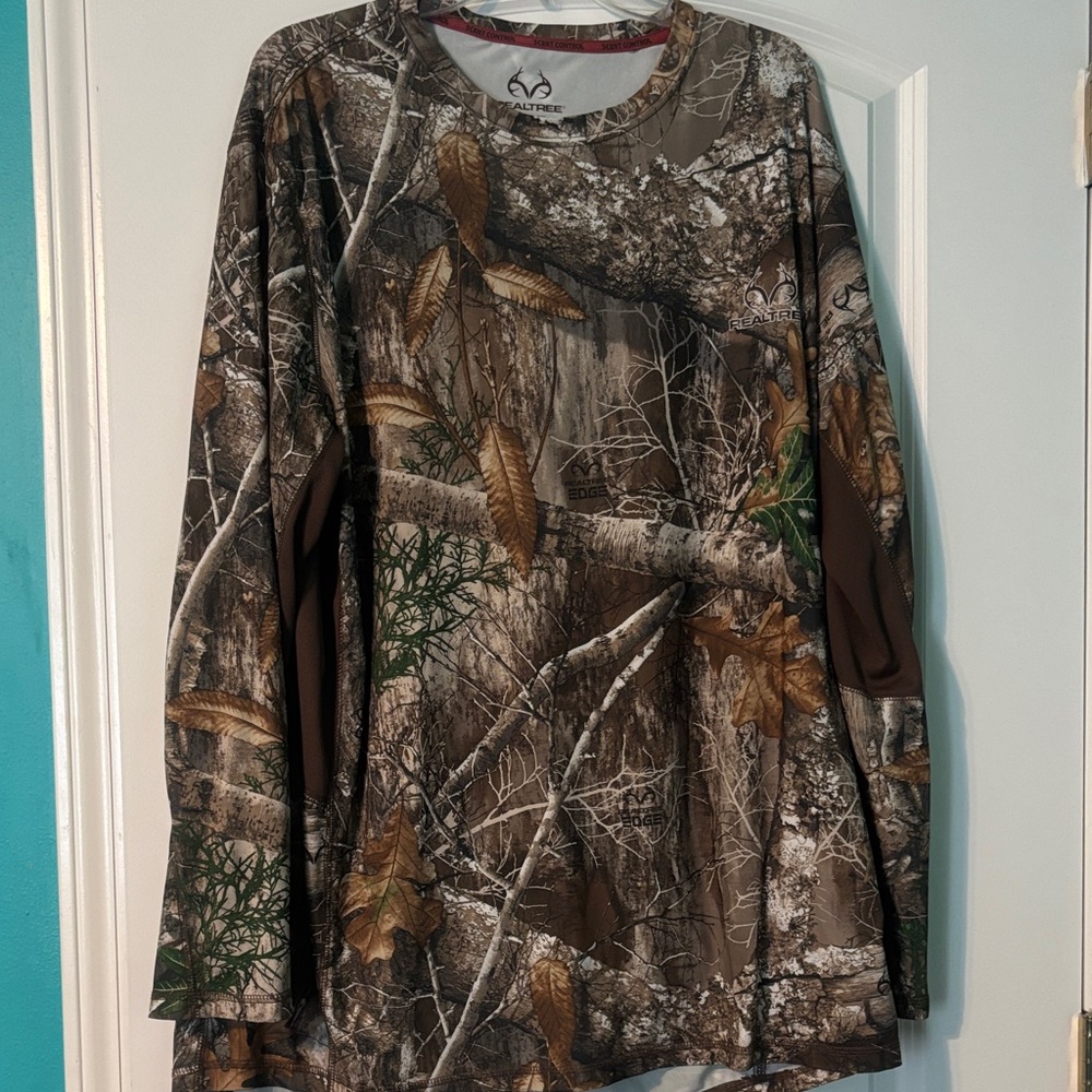 Realtree Camouflage Long Sleeve Shirt - Brown and Green